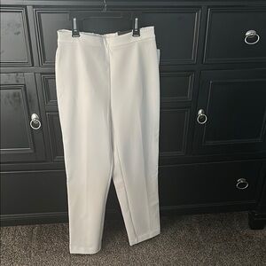 Rachel Zoe White High-Waisted Trousers